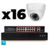 Комплект видеонаблюдения IP 8Мп KIT-A816IP-PL 16 камер для помещения, программный датчик движения, удаленный доступ, ночное видение