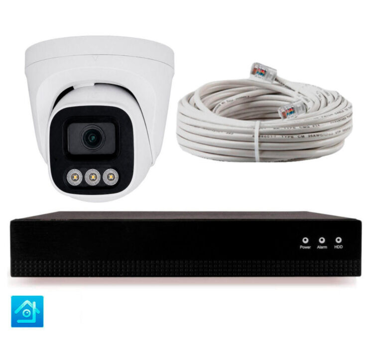 Комплект IP-видеонаблюдения KIT-A401IP-POE 4 Мп, 1 купольная IP-камера, NVR, 4 PoE порта