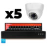 Комплект видеонаблюдения IP 5Мп KIT-A505IP-PL 5 камер, программный датчик движения, удаленный доступ, ночное видение